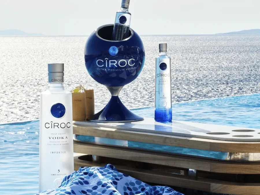 Ciroc Vodka in a beach side