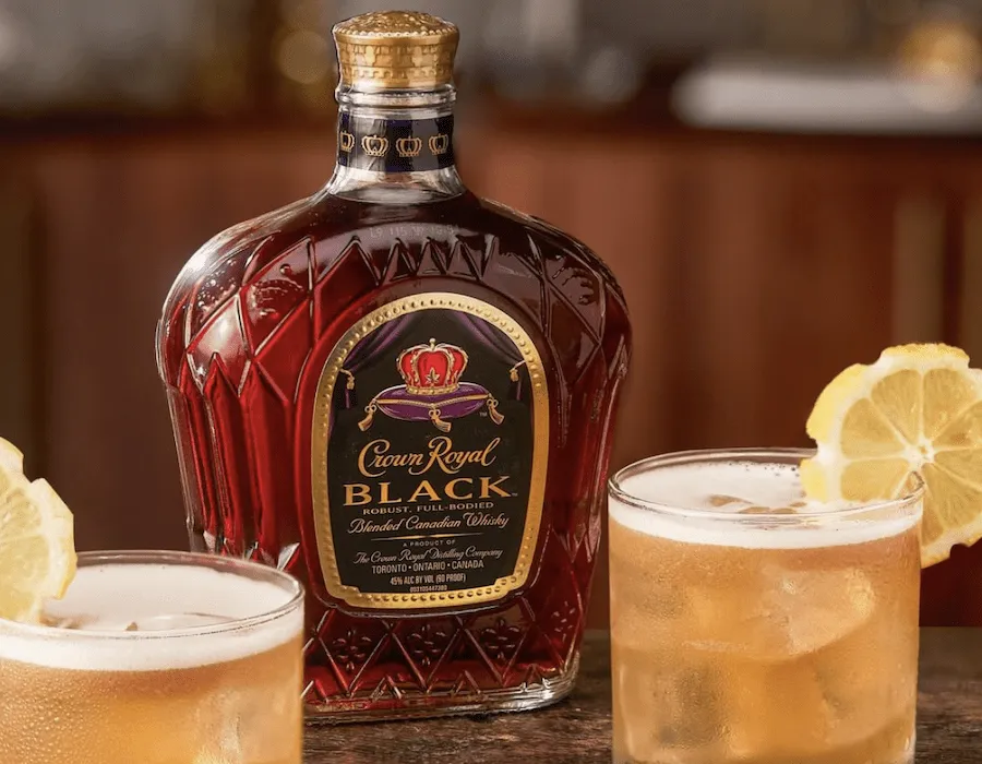 Crown Royal Black with two cocktails