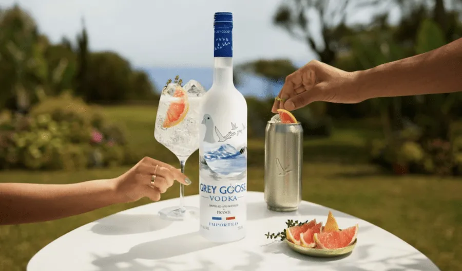 Grey Goose Vodka with cocktails and fruits