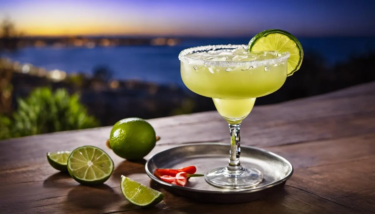 Image of a classic margarita drink