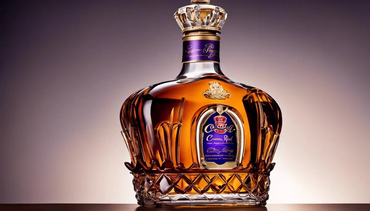 Bottle of Crown Royal Limited Edition whiskey, displaying its premium and distinguished nature.