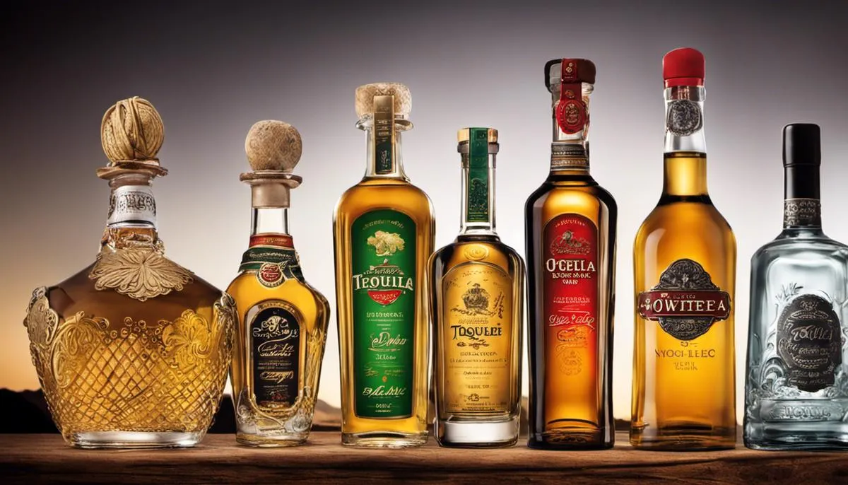 Different Types of Tequila image showcasing various types of tequila bottles