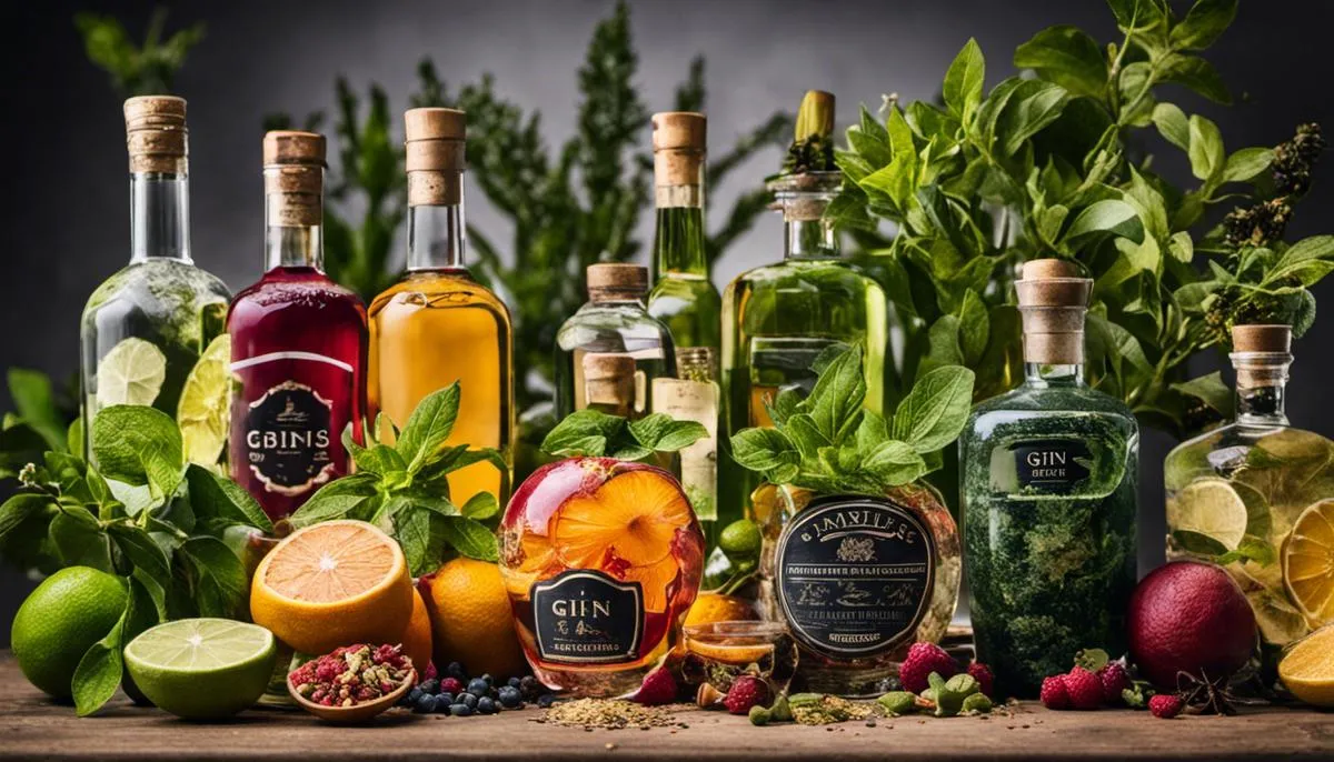 Image of various botanicals used in gin production, representing the different flavor profiles of gin.
