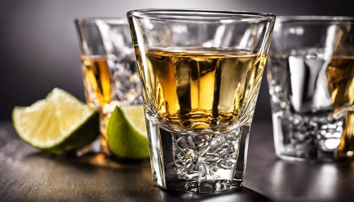 Image of two glasses of tequila, one silver and one gold, symbolizing the quality differences between them
