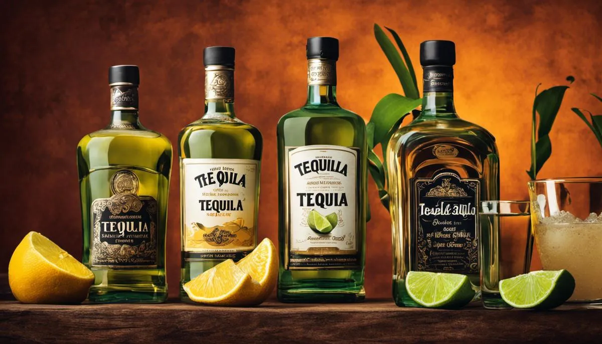 Image depicting the health benefits of tequila, including sugar management, gut health, weight loss, improved sleep, and enhanced bone health.