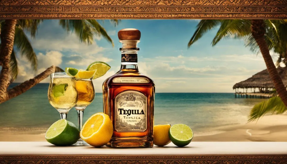 A bottle of tequila representing the different types and flavors of tequila.